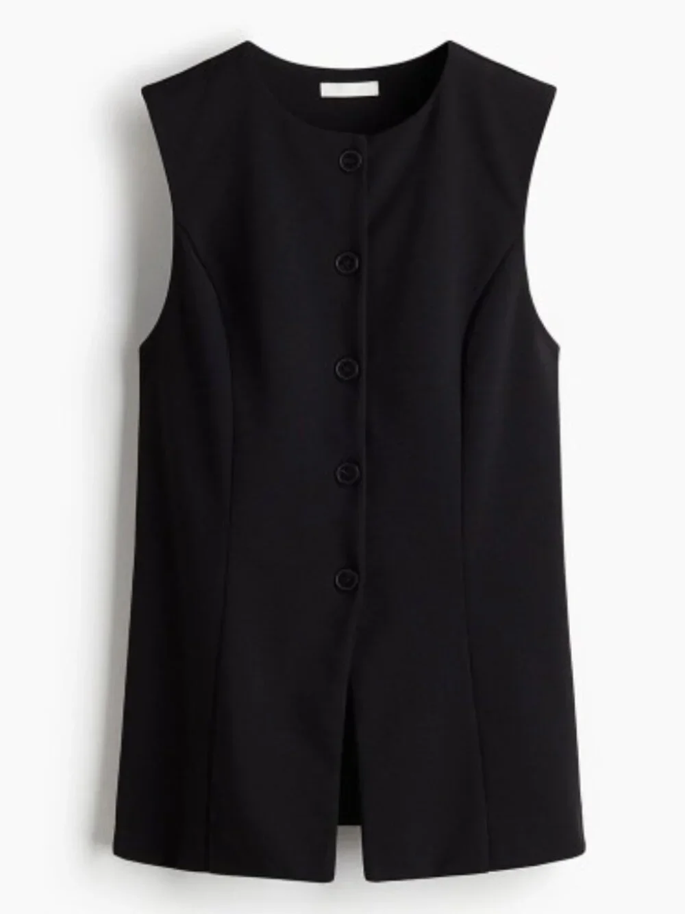 2/$30 H&M Ponte Di Roma Waistcoat Black Large #A3547